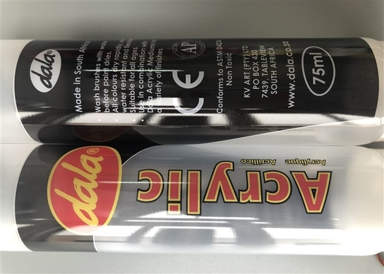 Acrylic Transparent Plastic Tube Packing 4c Offset Screen Printing With Screw On Cap 75ml