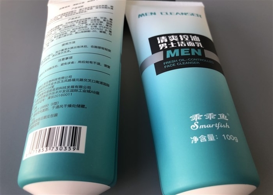 MEN CLEANSER MILK WHITE Smartfish Plastic Lotion Tubes 100g with frosted flip