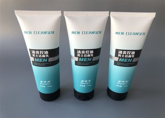 MEN CLEANSER MILK WHITE Smartfish Plastic Lotion Tubes 100g with frosted flip